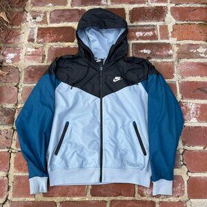 Nike Color Block Windbreaker Hooded Jacket Full Zip Medium